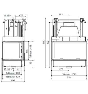 CHEMINEE GODIN INSERT 70 - 2 V ETANCHE SR