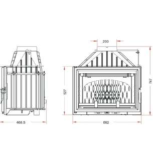 INVICTA FOYER 700 GRAND ANGLE AVEC CLAPET